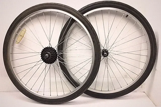 26" Beach Cruiser Alloy Wheel Set 6-Speed Freewheel 1.95" Tire Bicycle #C12