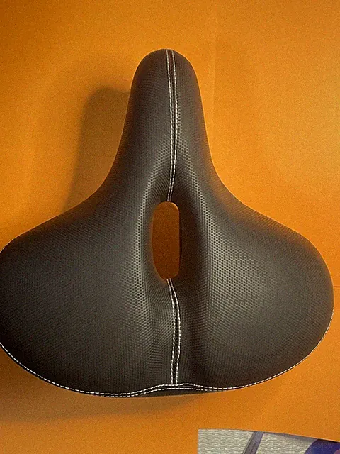 C10 Comfortable Wide Bike Seat - Soft Foam Padded Bicycle Saddle for Men, Wom...
