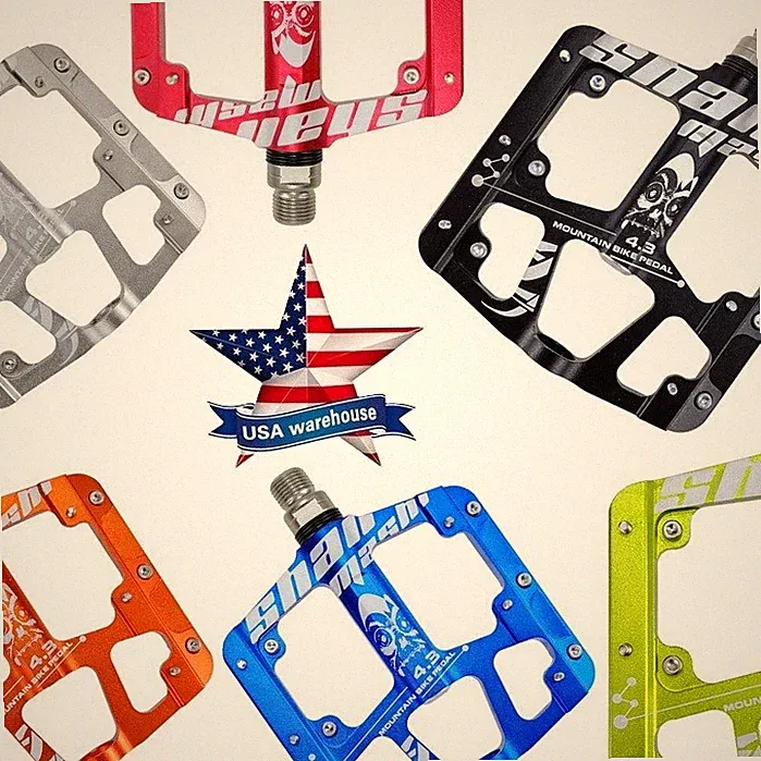 CNC Aluminum Road MTB Folding Bike Bicycle Pedal Flat Pedals 3 Bearings