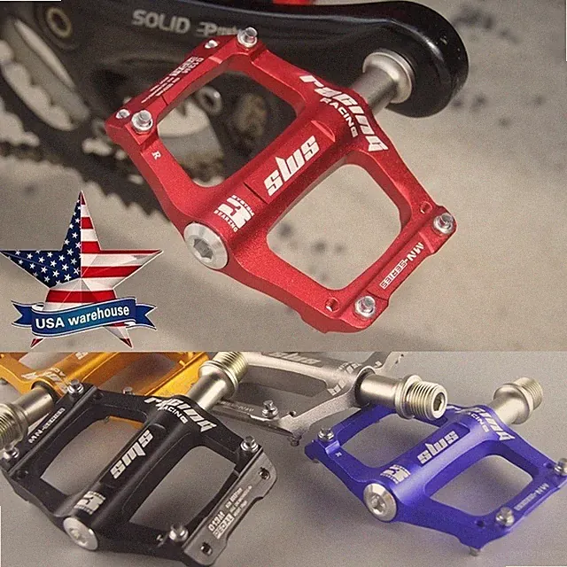 CNC Aluminum Road MTB Folding Bike Bicycle Pedal Flat Pedals 3 Bearings Small