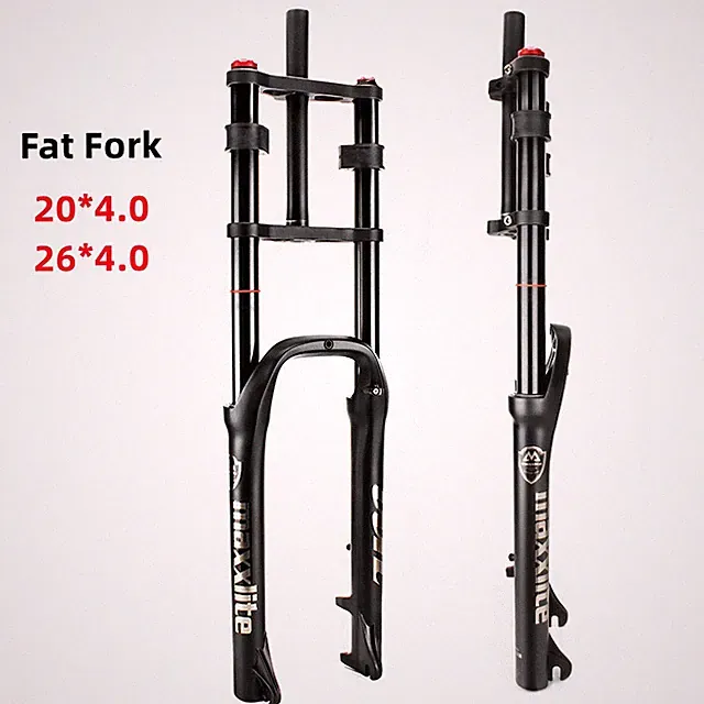 Double Shoulder Snow Bike MTB Suspension Fat Fork Shock Absorber 20 26*4.0 Tire