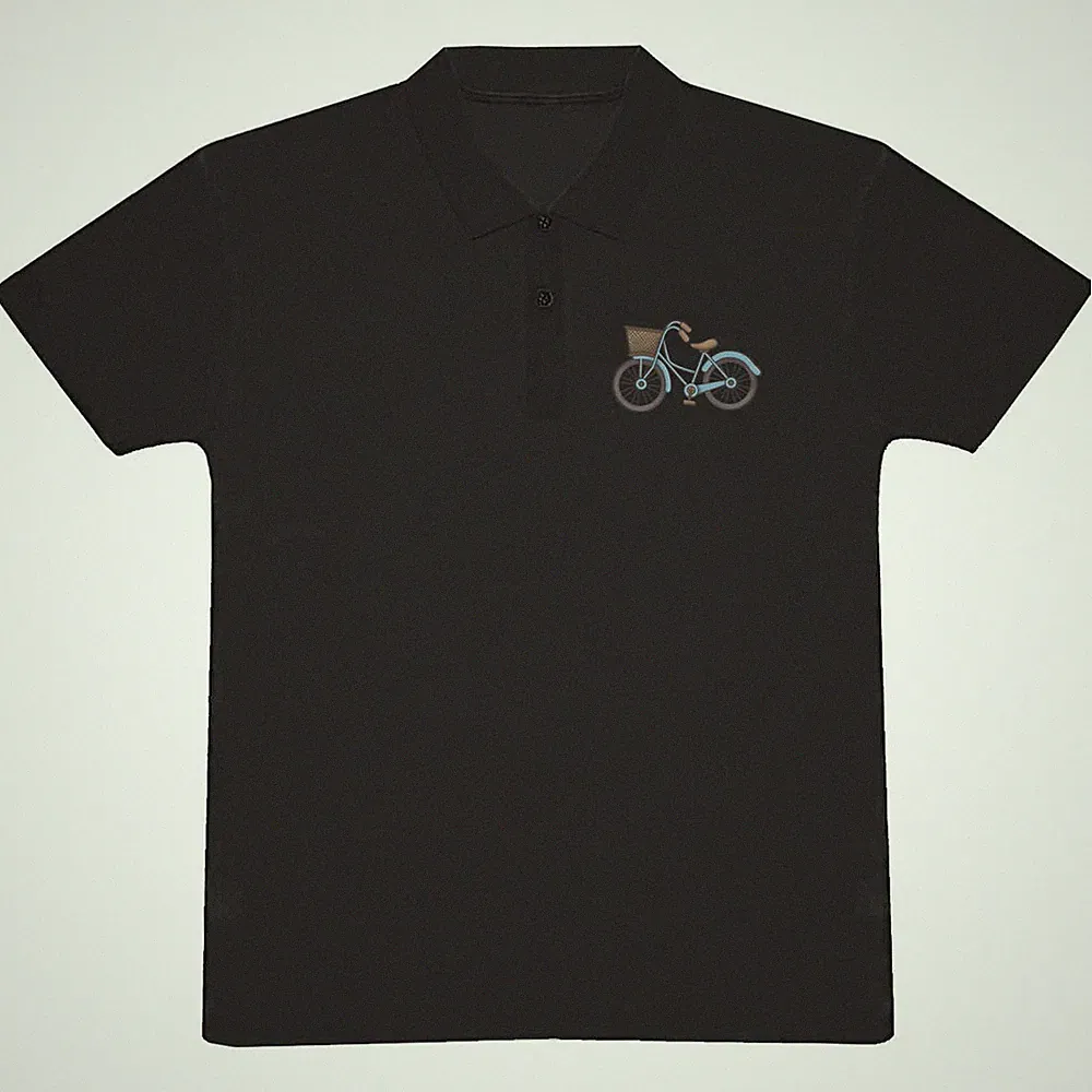 'Dutch Bike With Basket' Adult Polo Shirt / T-Shirt (PL021185)