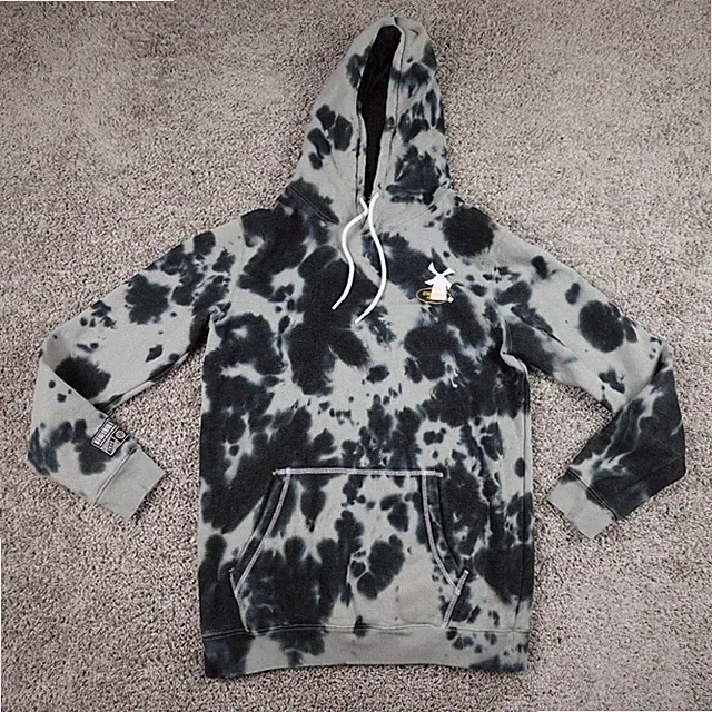 Dutch Bros Hoodie Adult Large Gray Camo Spellout Change the World Sweatshirt