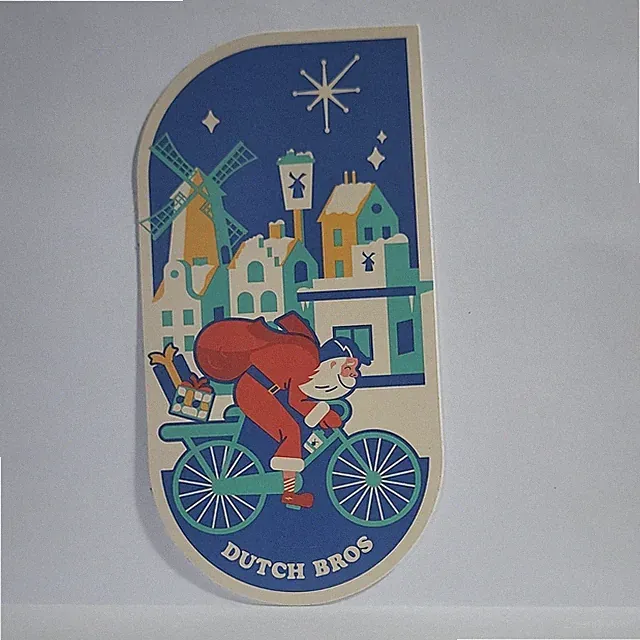 Dutch Bros Santa on a Bike