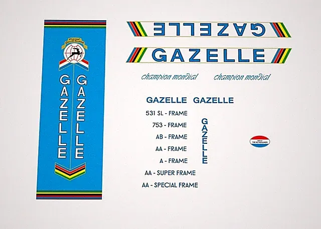 Gazelle Champion Mondial Decals, Stickers Blue/White - n.32