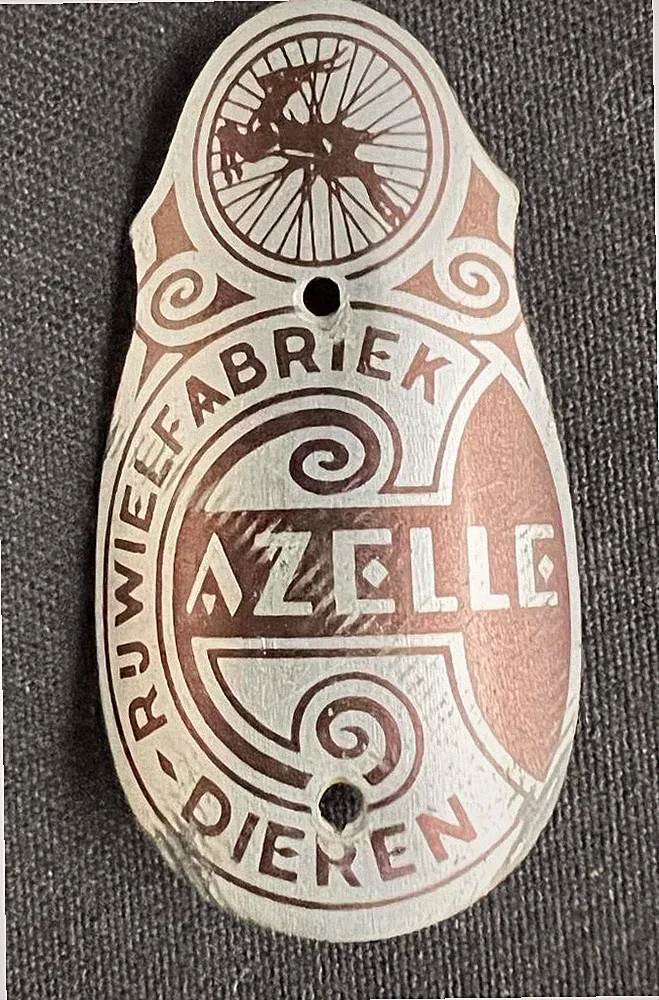 GAZELLE DUTCH BICYCLE HEADTUBE BADGE VINTAGE STEEL CYCLE RACING FRAME EMBLEM 531