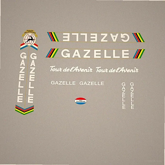 Gazelle Tour de l'Avenir, Decals, Stickers - White - n.102