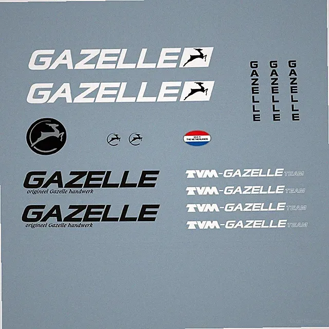 Gazelle TVM Team Bicycle Decals, Transfers, Stickers n.300