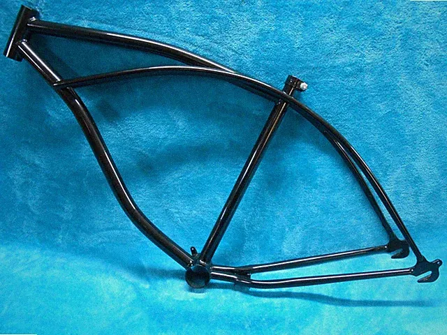 Klunker Bicycle Frame 26" Old School Schwinn Copy BMX Cruiser Heavy Duti Black
