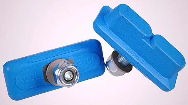 KOOL STOP Continental bicycle THREADED brake pads for Skyway Mags AQUA BLUE