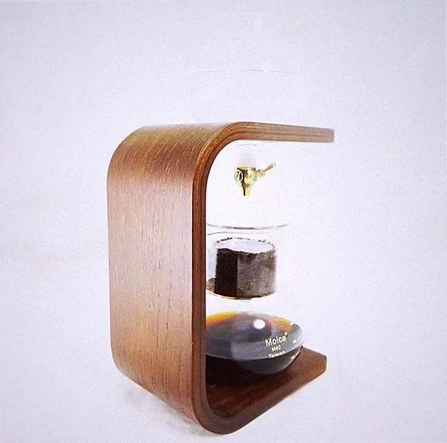 Kyoto Style Cold Brew Coffee Maker Dutch Drip Tower Wood Glass 400ML Taiwan Bike