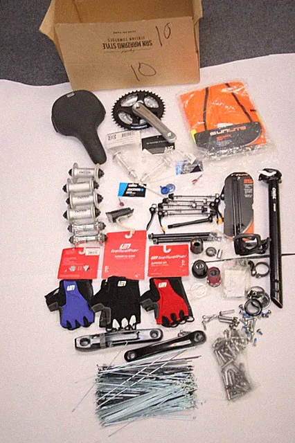 Lot of Bicycle & Accessories Spokes Hubs Gloves & Misc Parts #10