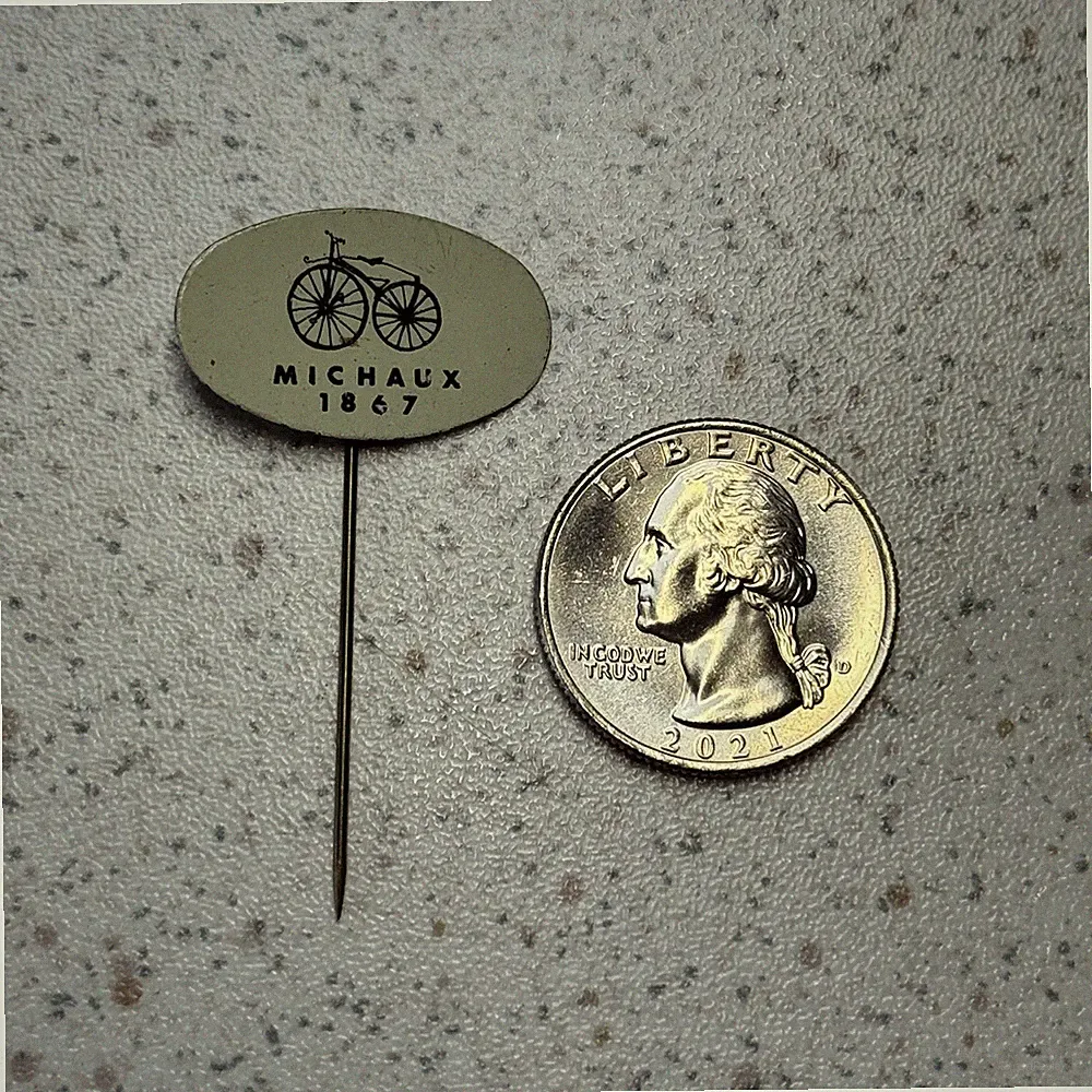 Michaux Serpentine Velocipede Bicycle Dutch VTG Stick Pin Badge #49156