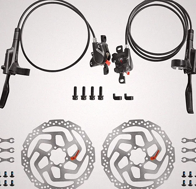 MT200 MTB Hydraulic Disc Brakes Set RT26 160mm Rotors 800/1550mm Bicycle Disc