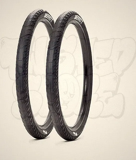 PAIR Merritt Option BMX Wheelie Bike Tires w/ Swerve Wall 26 x 2.5 Black