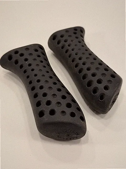 Plastiche Cassano Ergonomic Rubber Bicycle Handle Grips Ergo Italy Vintage Black
