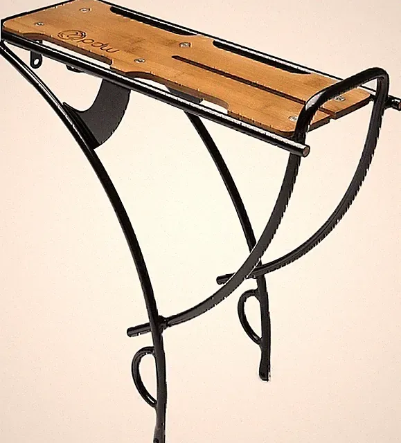 Portland Design Works | Loading Dock | Aluminum Rear Bicycle Rack with Bamboo...