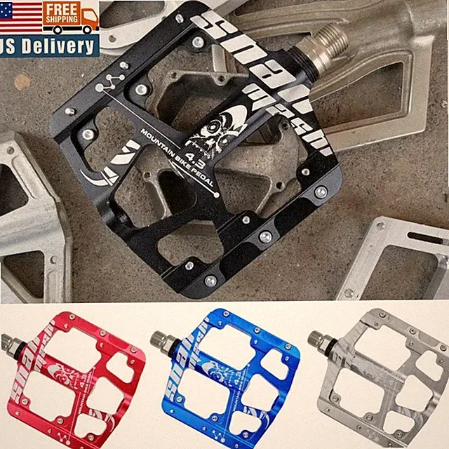 Road MTB Folding Bike Bicycle Pedal CNC Aluminum 3 Bearings 9/16" Flat Pedals