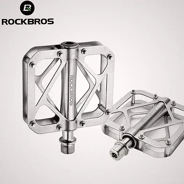 ROCKBROS Full Titanium Bicycle Pedals Ultralight 3 Bearings MTB Road Bike Pedals