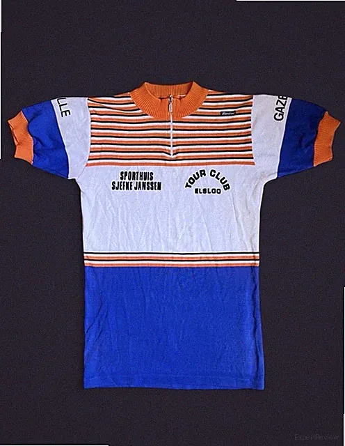 Vintage 60’s 70’s Gazelle x Santini Sjefke Janssen Dutch cycling jersey