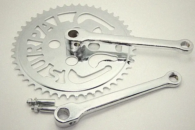Vintage Crank Cotter Pins Bicycle Bike Crankset 170mm 48T Single Speed