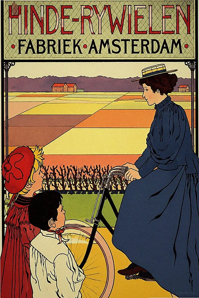 Vintage Dutch Bicycle Poster - 24x36” - Premium Matte Paper 200gsm 🇳🇱