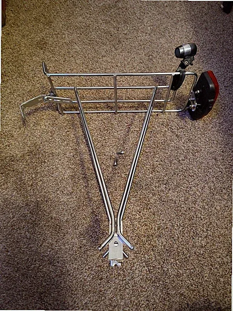 [WR] Vintage Rear Rack Vintage Bike Touring extra Lights